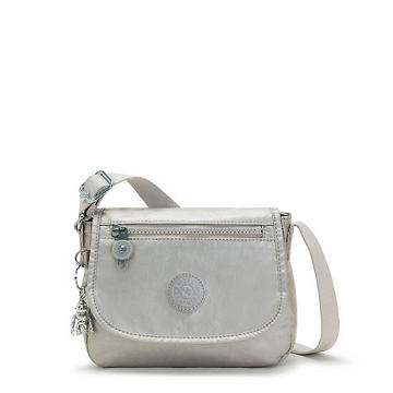 Bolsos Mini Kipling Sabian Metallic Crossbody Plateados | MX 1350MQ